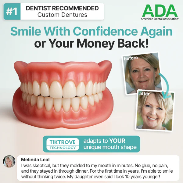 🦷  Fit Full Functional DenturesMake you more confident-Made in the USA