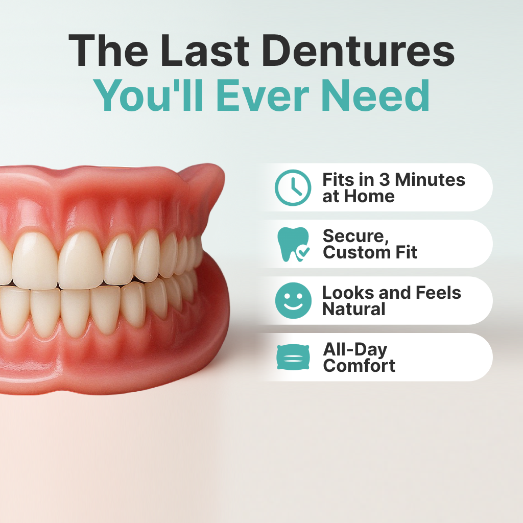 🦷  Fit Full Functional DenturesMake you more confident-Made in the USA